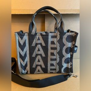MARC JACOBS THE MONOGRAM DENIM SMALL TOTE